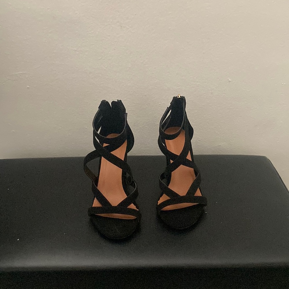 Black Strap  heels